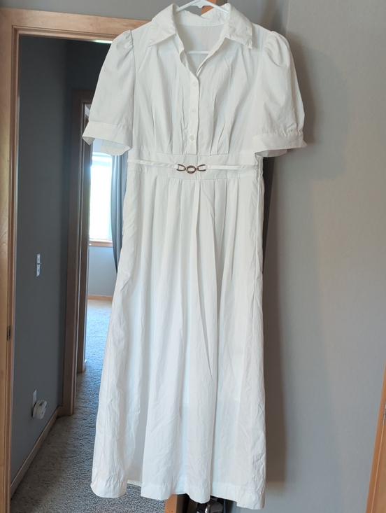 Dazy Dresses & Skirts - Dazy White Shirt Midi Dress S